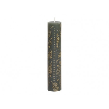 Kalenderkerze Golddruck 60Std. H25