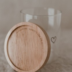 Eulenschnitt Vorratsglas Herz 13 cm schw