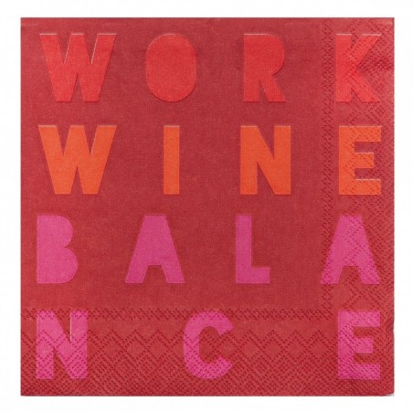 Räder Cocktailserviette Work Wine Balanc