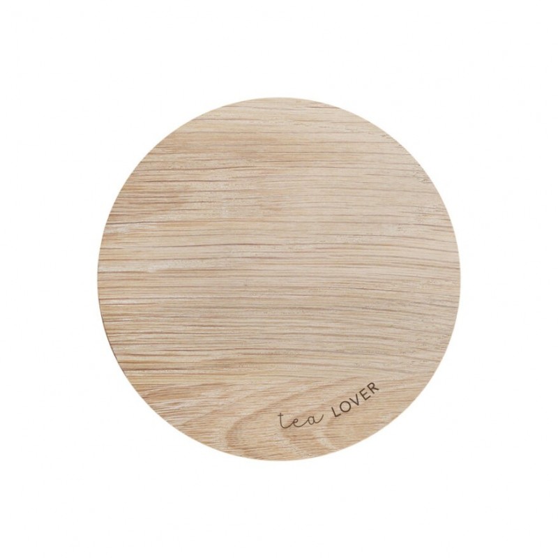Eulenschnitt Untersetzer Holz Tea Lover