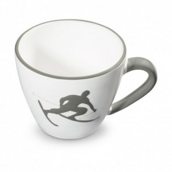 Gmundner Grauer Toni Kaffeetasse + Unter