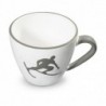 Gmundner Grauer Toni Kaffeetasse + Unter