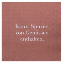 PET Serviette 33x33 Kann Spuren