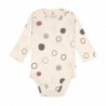 Lässig Body Langarm Kreise oliv 7-12M