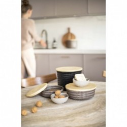 Handed By round Basket taupe S