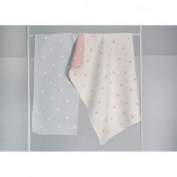 DF JUWEL Babydecke Herzen allover filz