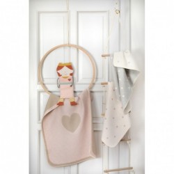 DF JUWEL Babydecke Herzen allover filz