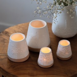 Räder Windlicht floral Gräser