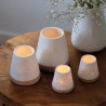 Räder Windlicht floral Gräser