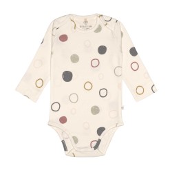 Lässig Body Langarm Kreise oliv 7-12M