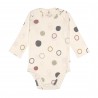 Lässig Body Langarm Kreise oliv 7-12M