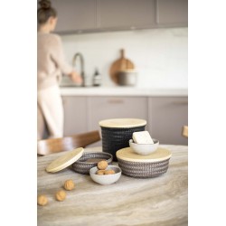 Handed By round Basket taupe S