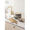 Handed By round Basket taupe M