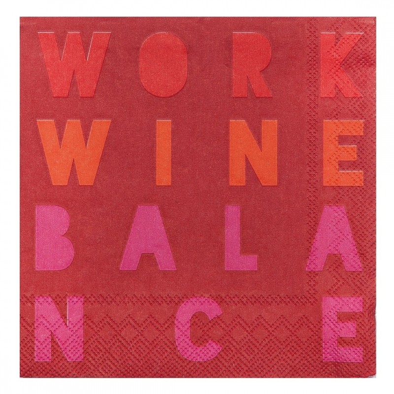 Räder Cocktailserviette Work Wine Balanc