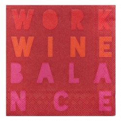 Räder Cocktailserviette Work Wine Balanc