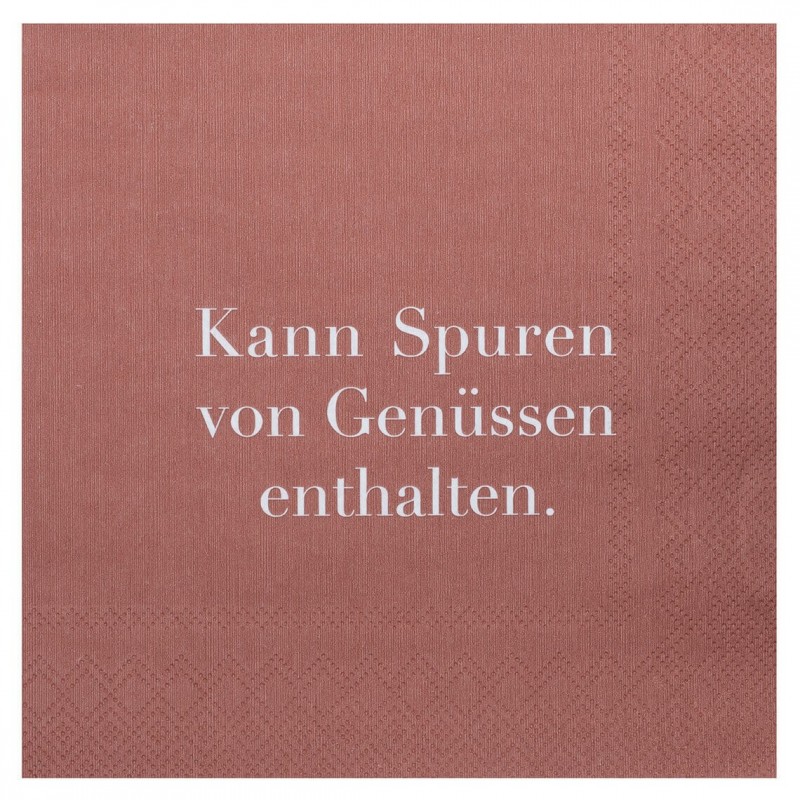 PET Serviette 33x33 Kann Spuren